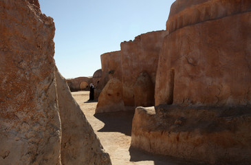Abandoned decorations for shooting Star Wars movies in Tunisia