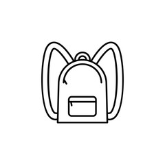 Obraz premium backpack, bag icon. Element of education illustration. Signs and symbols can be used for web, logo, mobile app, UI, UX