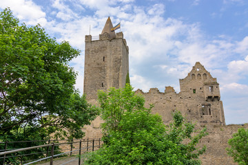 Ruine der Rudelsburg bei Saaleck, Sachsen-Anhalt, Thüringen