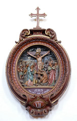 12th Stations of the Cross, Jesus dies on the cross, Carthusian monastery in Pleterje, Slovenia 