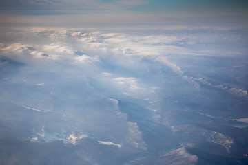 Ural mountains, Bashkortostan. Flying on balloons.