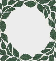 Vector illustration Natural background with green leaves. Fresh green leaves