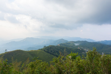 Fototapeta premium sky and blue sky in elephants wars Hill (Noen Chang Suek) Base camp at Pilok,Thong Pha Phum National Park kanchanaburi , Thailand