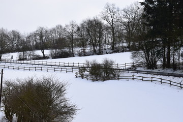 verschneite Eifelstraße, Monreal