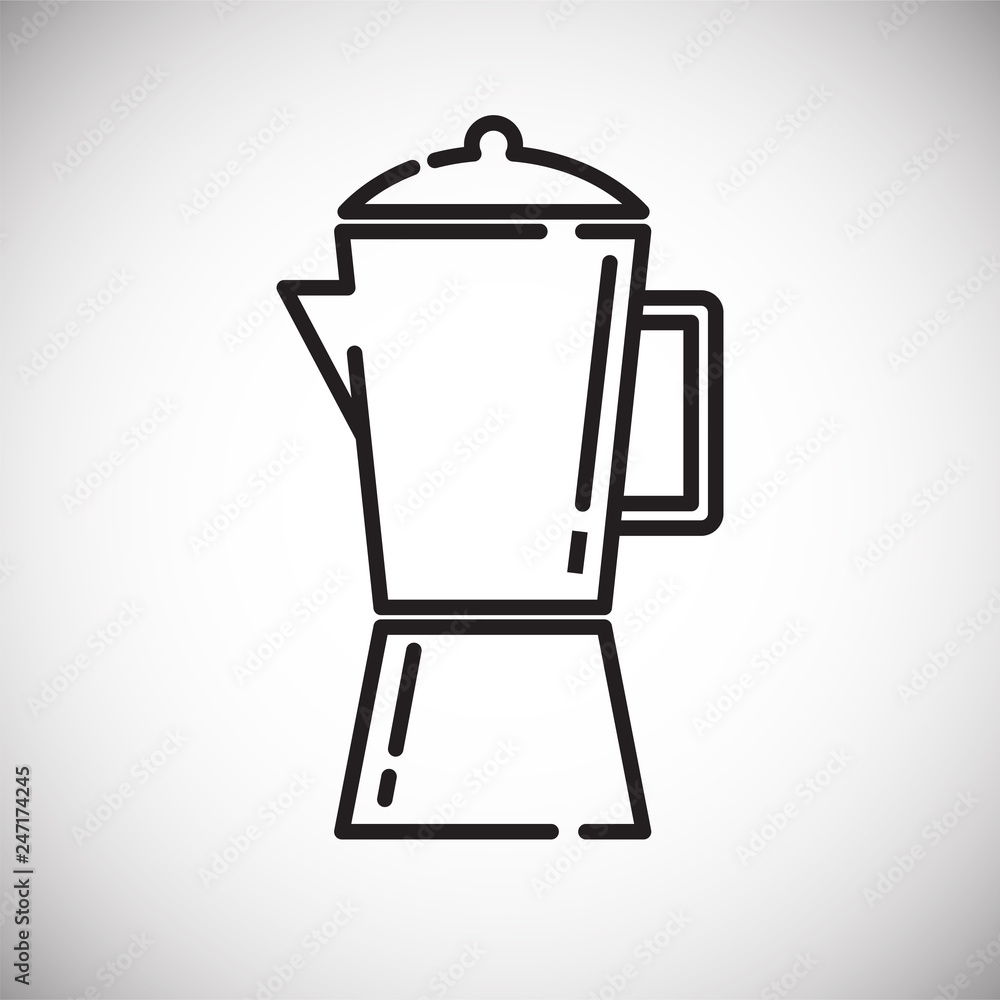 Poster mocca outline icon on white background for graphic and web design, modern simple vector sign. intern