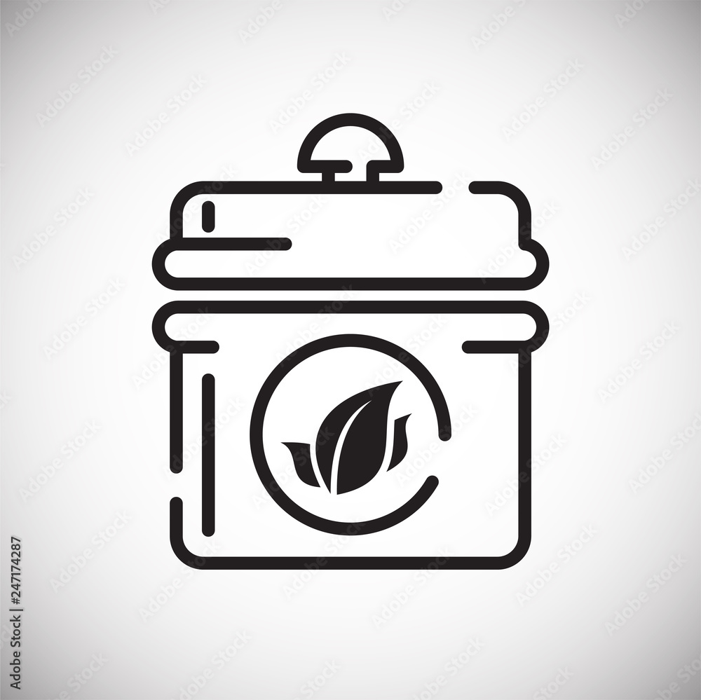 Poster tea outline icon on white background for graphic and web design, modern simple vector sign. internet