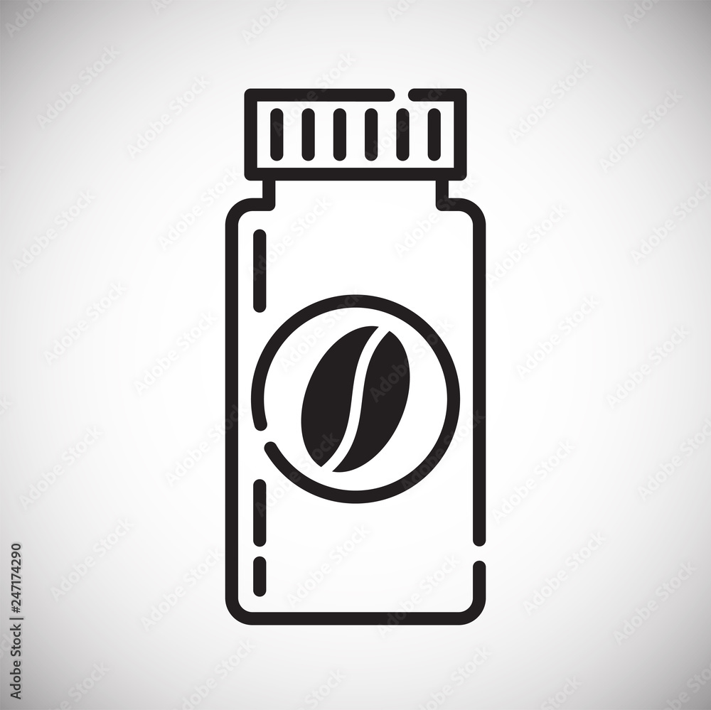Poster coffee outline icon on white background for graphic and web design, modern simple vector sign. inter