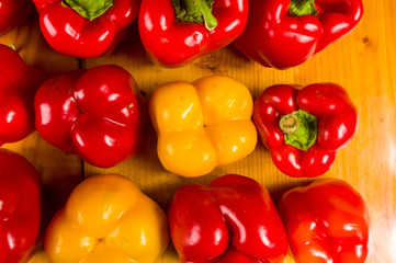colorful mix of the freshest red and yellow paprika, bell pepper