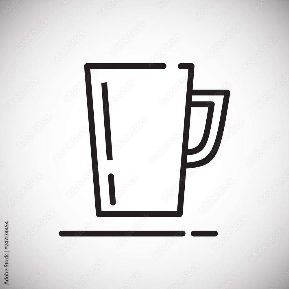 Poster tea outline icon on white background for graphic and web design, modern simple vector sign. internet