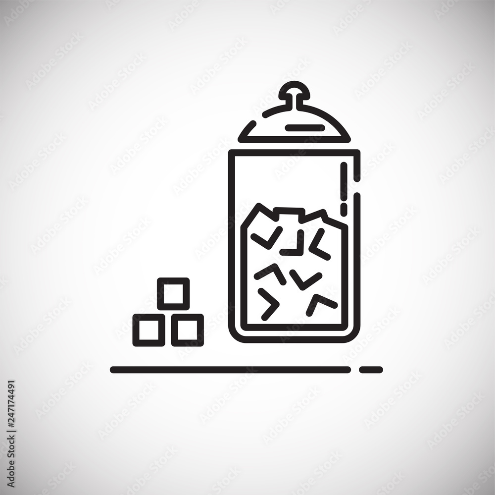 Poster sugar outline icon on white background for graphic and web design, modern simple vector sign. intern