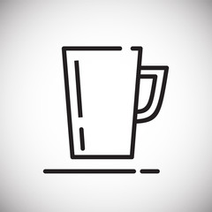 Tea outline icon on white background for graphic and web design, Modern simple vector sign. Internet concept. Trendy symbol for website design web button or mobile app