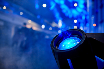 closeup spotlight bulb background , party concert disco light