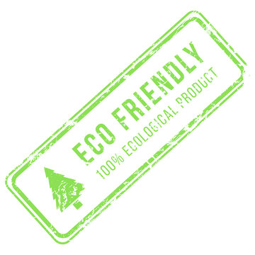 Vector Green Stamp - ECO Friendly with Tree Icon