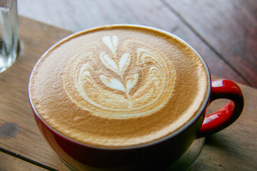 coffee latte art for morning freshly
