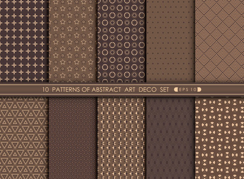 Abstract old art deco pattern geometric design background.