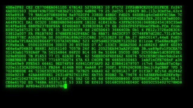 encrypted fast long scrolling programming security hacking code data flow stream on green display new quality numbers letters coding techno joyful video 4k stock footage