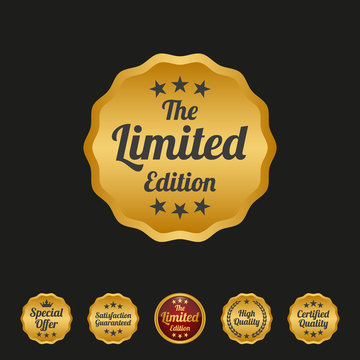 Limited edition badge on black background.