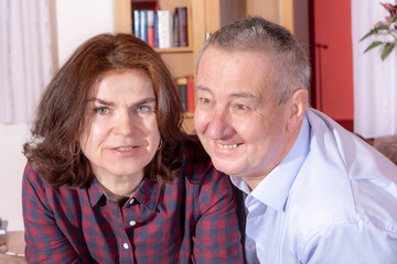 Husband and wife in home environment