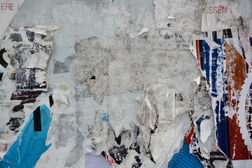 Abstract torn posters with space for text