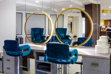 luxury room for a pedicure in a beauty salon