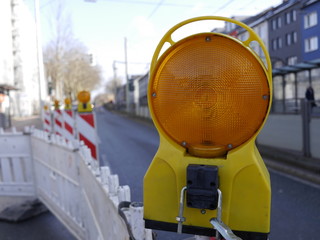 Baustellen Signallampe gelb 