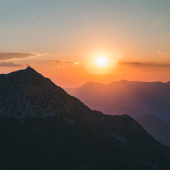 Obraz premium panoramic view of lovcen national park in montenegro on sunset