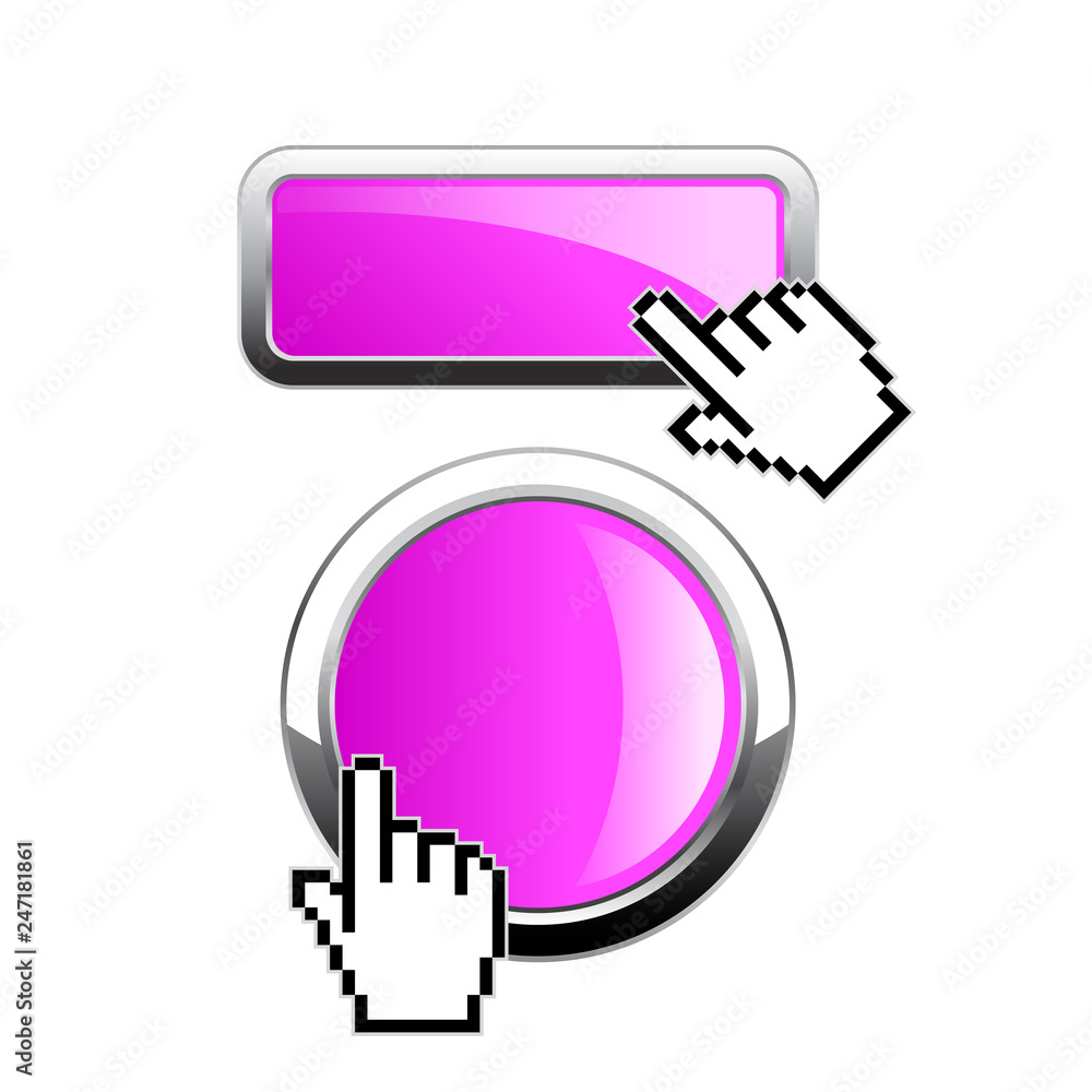Canvas Prints blank glass web button