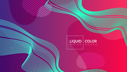 Liquid gradient colorful geometric background. 