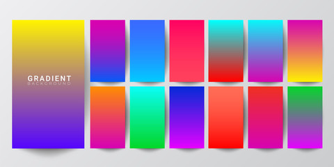 Modern screen color gradients. Vector design for mobile app