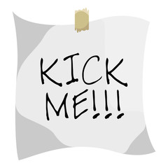 Joke incription kick me