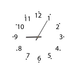 Clock On White Background