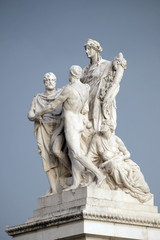 The Concordia by Varese Ludovico Pogliaghi, pacification between the monarchy and the people. Altare della Patria, Venice Square, Rome, Italy 