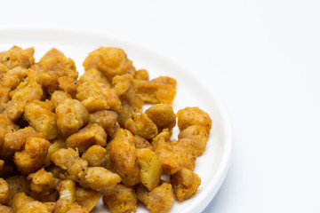 carne de soja, proteína vegetal texturizada, cocinada y condimentada