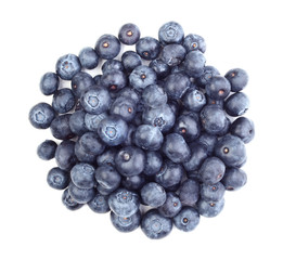 Blueberries isolated on white background
