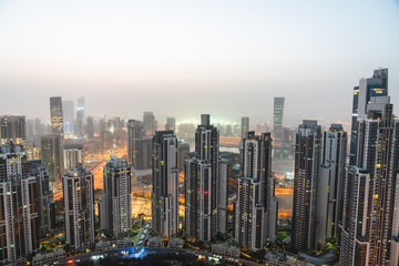 Naklejka premium Dubai skyline city, United arabic emirates, travel photography 2019