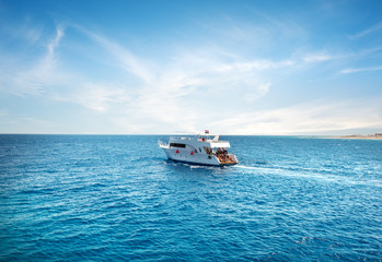 Pleasure boat in Sea