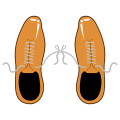 Tied shoes joke