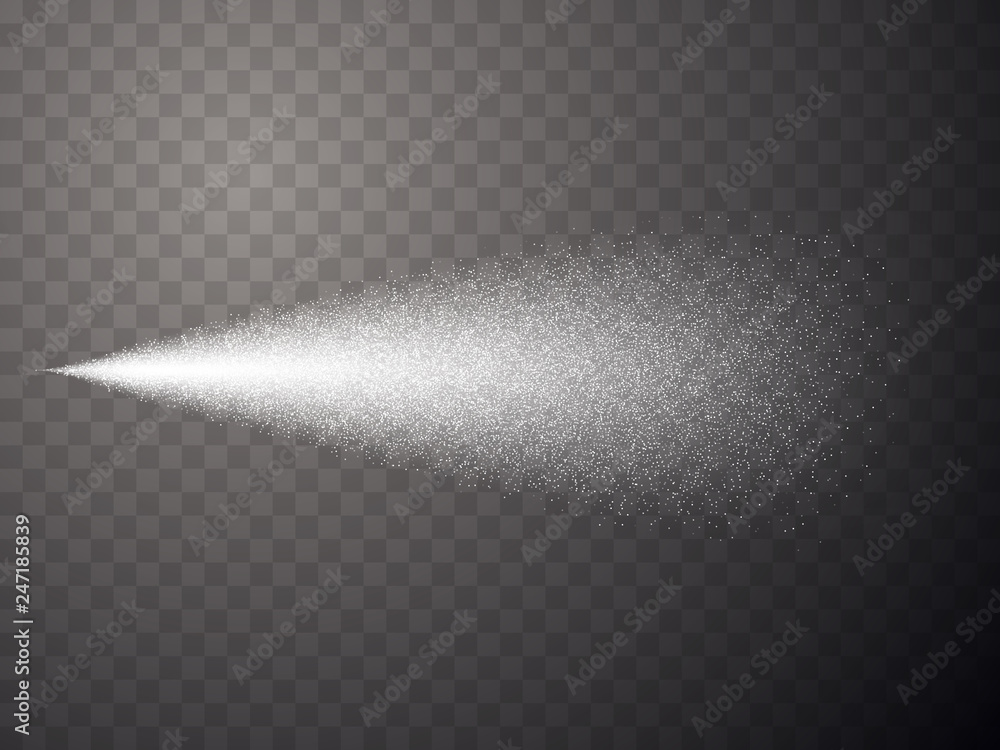 Poster spray effect isolated on transparent background. vector illustration