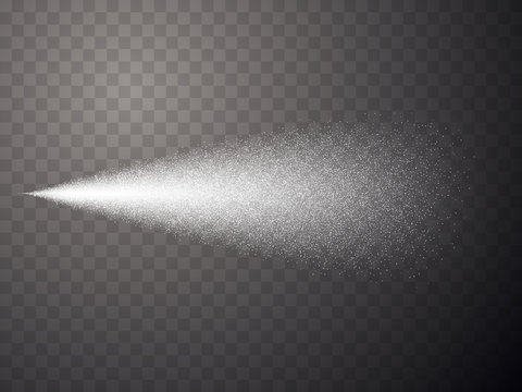 Spray effect isolated on transparent background.  Vector illustration 