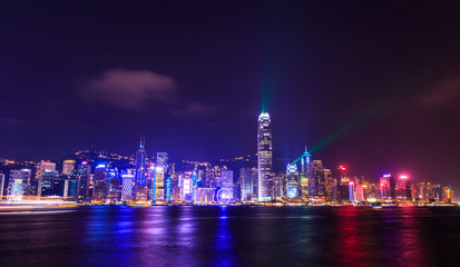 Hong Kong skyline at night