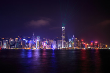 Hong Kong skyline at night