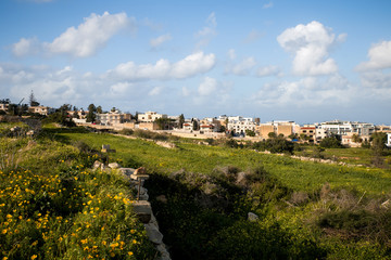 Fototapeta na wymiar Fields just outside of tal Ibrag, Malta
