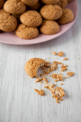 Homemade almond cookies, close-up.
