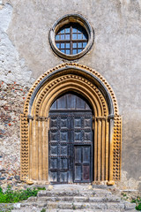 Fototapeta na wymiar The ancient church of Saint Michael in medieval village Savoca, Sicily, Italy