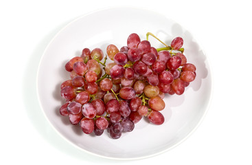 red grape isolated on white