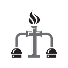 Oil refining industry icon on white background for graphic and web design, Modern simple vector sign. Internet concept. Trendy symbol for website design web button or mobile app