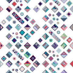 Seamless vector pattern. geometrical background with hand drawn decorative tribal elements. Print with ethnic, folk, traditional motifs. Graphic geometric illustration for wrapping, wallpaper, fabric