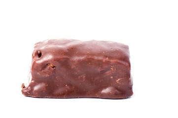 milk chocolate candies isolated on white background