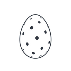 Easter egg icon. Black egg sign, isolated white background. Simple design, decoration Happy Easter. Holiday decorative element. Cute pattern ornament celebration. Spring symbol. Vector illustration