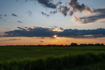 Sunset in Ryazan plains